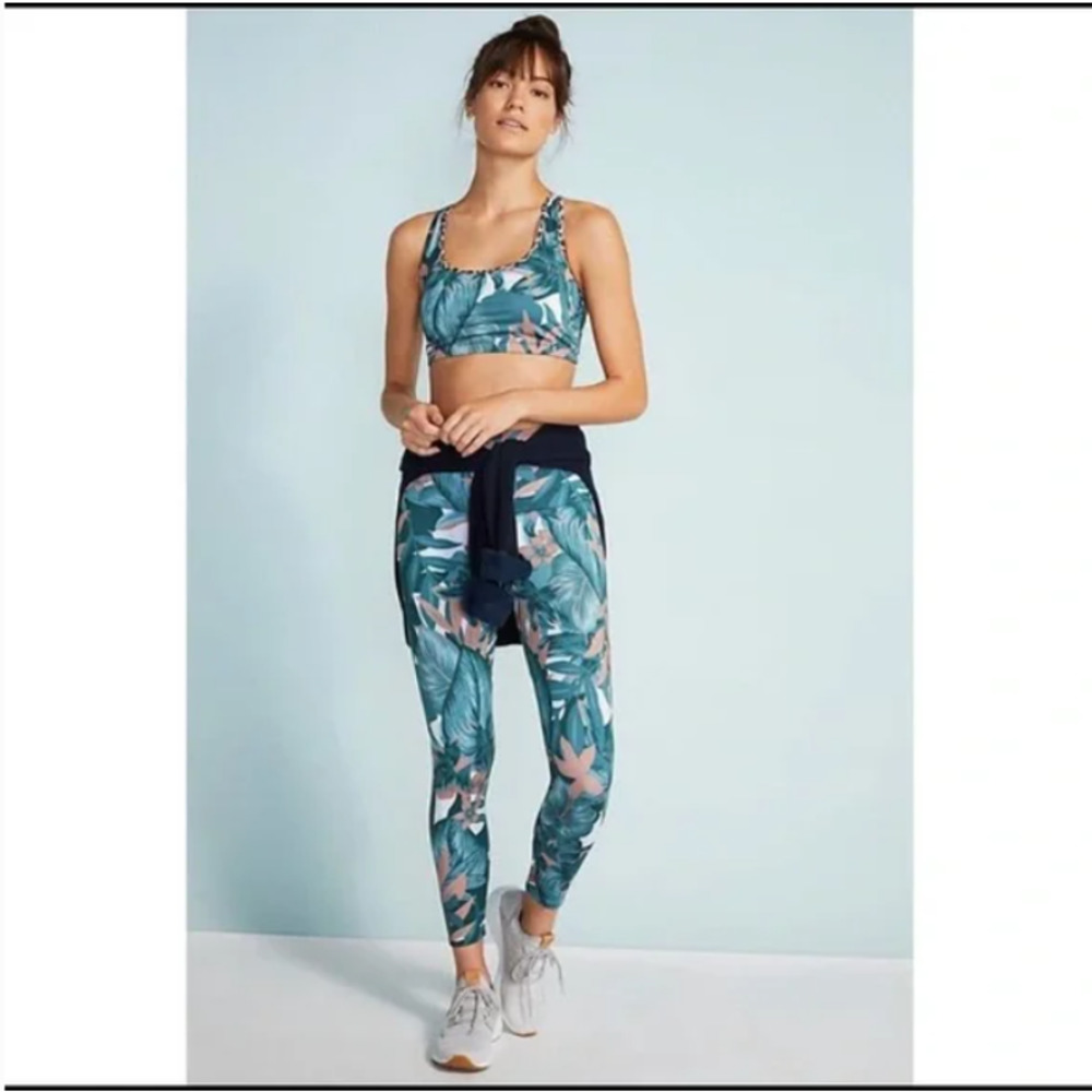 Anthropologie Onzie Tropical High Waist Leggings - Picture 1 of 5